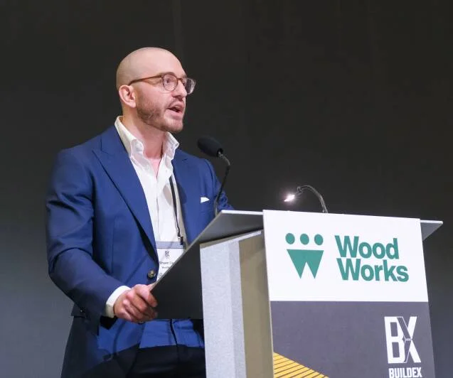 Shawn Keyes speaking at BUILDEX Vancouver