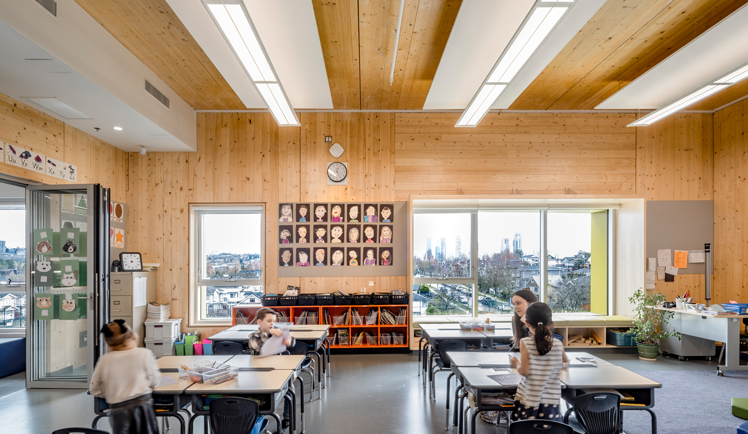 Mass timber mid-rise under construction