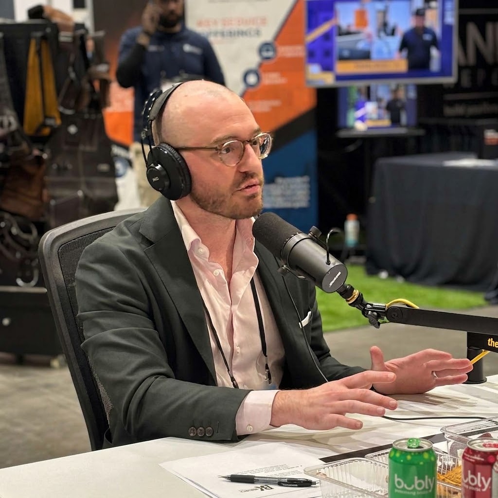 Shawn Keyes recording The Site Visit podcast